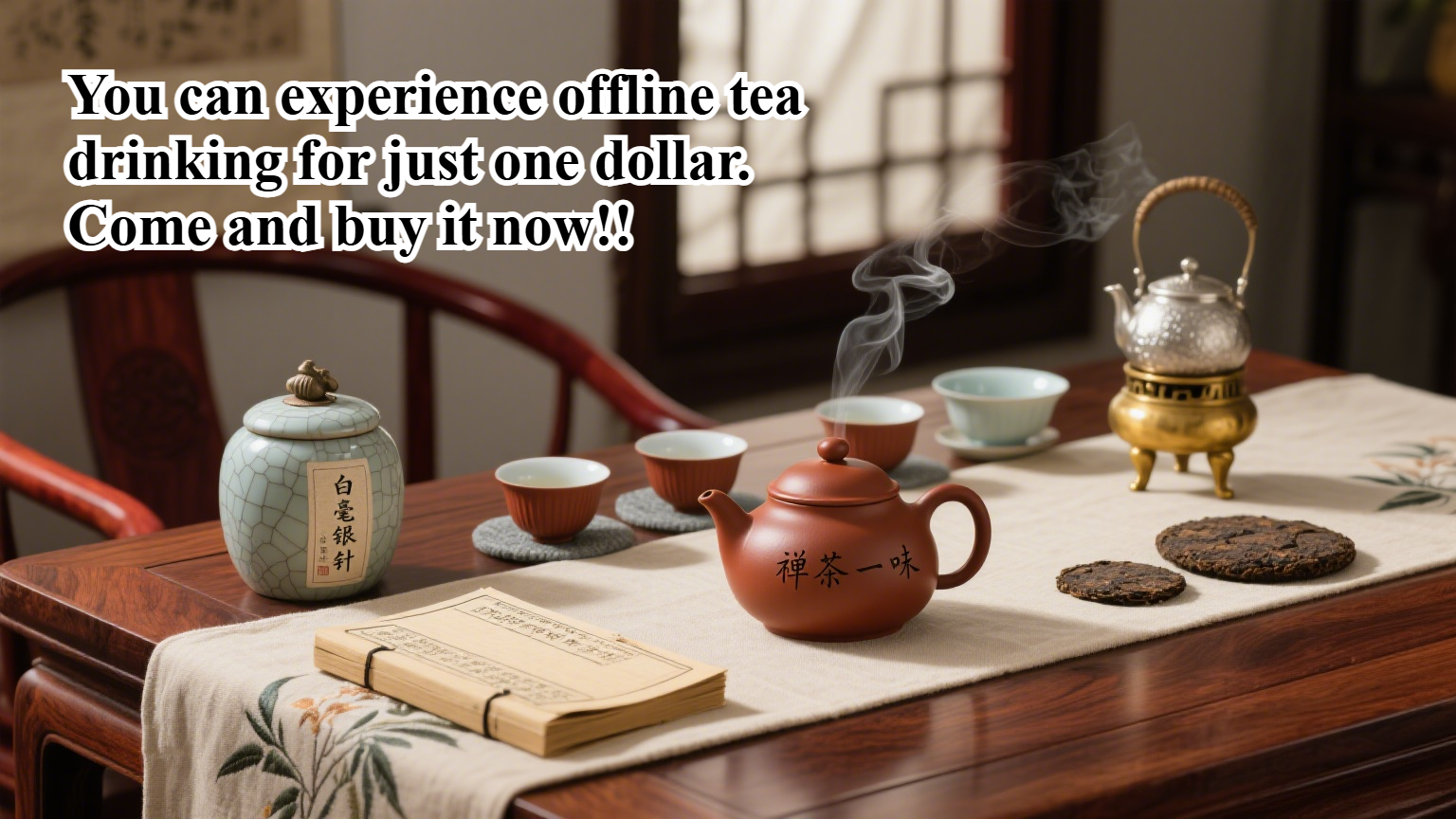 Discount Coupon-Offline Indoor Tea Drinking Experience Voucher